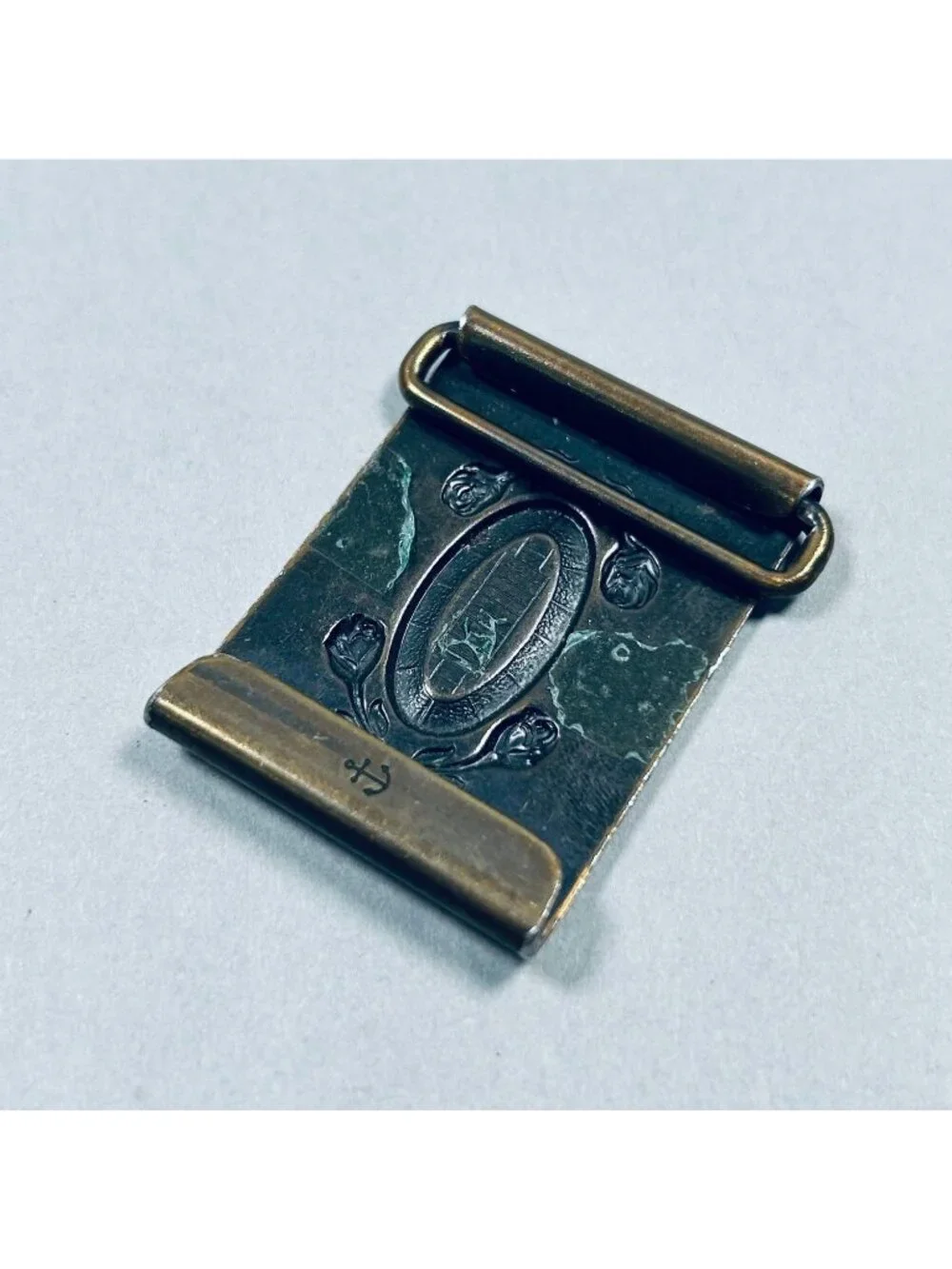 North & Judd Rose Bowl Gridiron Belt Buckle 1930s